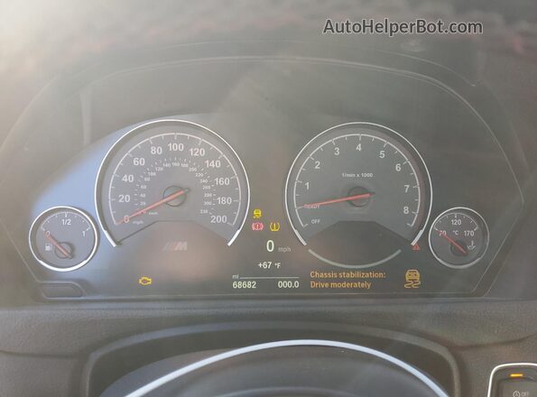 WBS3R9C5XGK708410 2016 BMW M4 Blue Вид щитка приладів