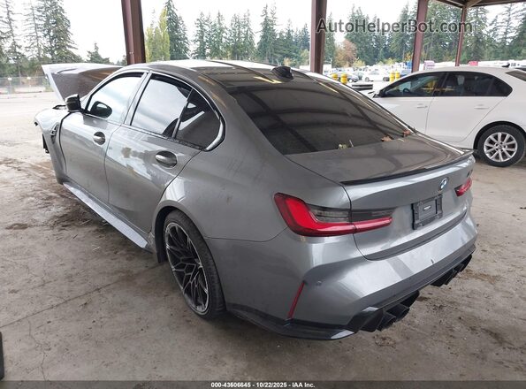 WBS43AY00NFM00110 2022 BMW M3 Gray Tył lewy