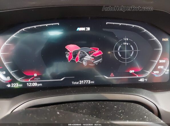 WBS43AY00NFM00110 2022 BMW M3 Gray Widok tylnych siedzeń