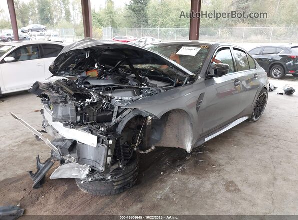 WBS43AY00NFM00110 2022 BMW M3 Gray Przód lewy