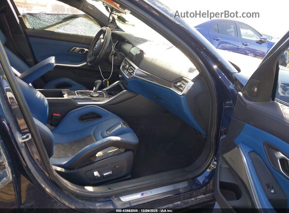 WBS43AY00NFM14007 2022 BMW M3 Blue Սալոնի դիմացի տեսք