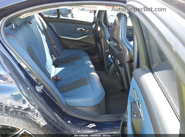 WBS43AY00NFM14007 2022 BMW M3 Blue VIN կոդի պիտակի տեսք