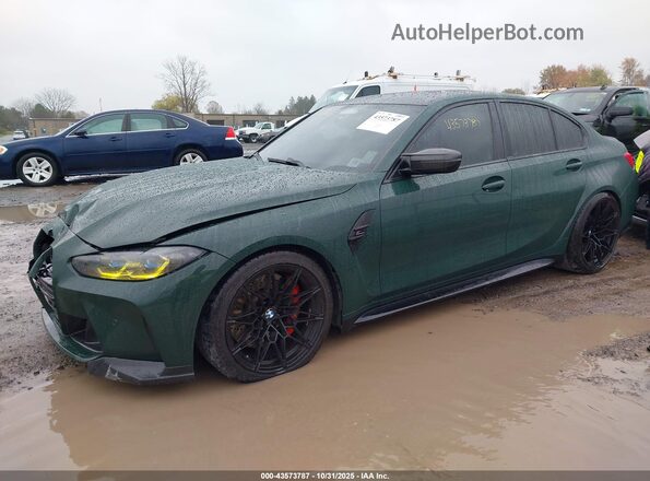 WBS43AY00NFN20909 2022 BMW M3 Green Przód lewy