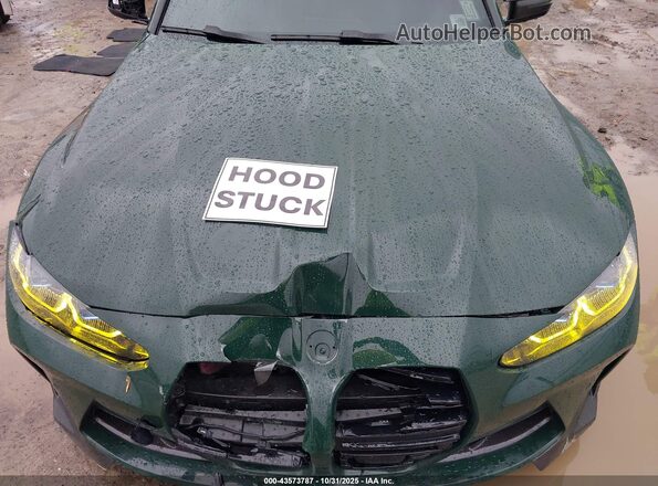 WBS43AY00NFN20909 2022 BMW M3 Green Widok z tyłu