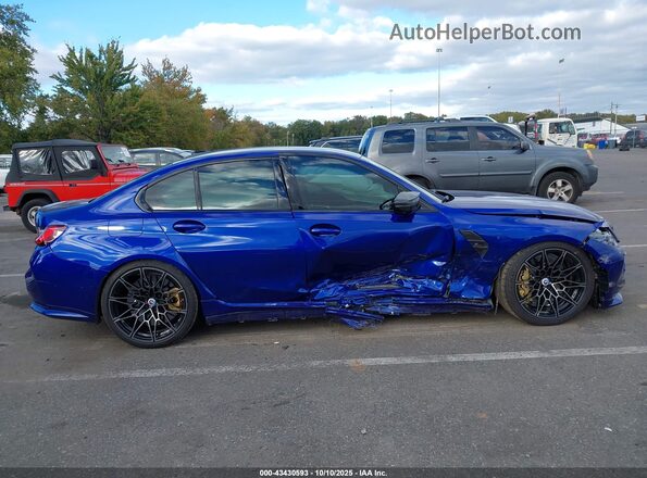 WBS43AY01PFP61655 2023 BMW M3 Blue Вид спереду