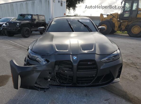 WBS43AY04PFR25772 2023 BMW M3 Black Вид спереду