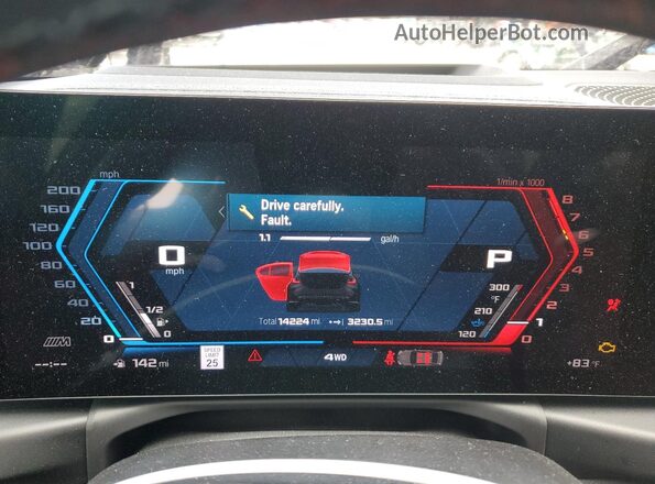 WBS43AY04PFR25772 2023 BMW M3 Black Вид щитка приладів