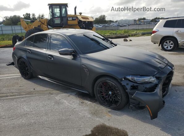 WBS43AY04PFR25772 2023 BMW M3 Black Передня права чверть