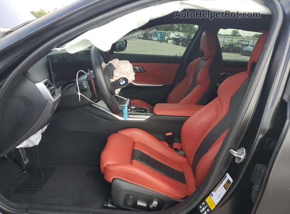 WBS43AY04PFR25772 2023 BMW M3 Black Вид салону спереду