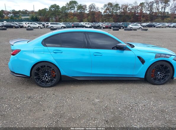 WBS43AY08PFR38217 2023 BMW M3 Бирюзовый Вид задней части салона