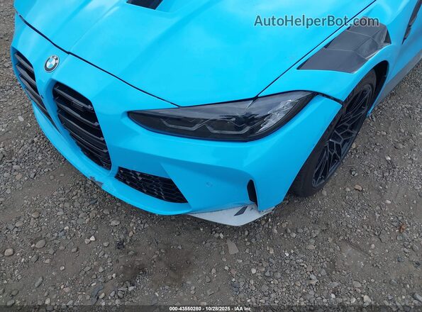 WBS43AY08PFR38217 2023 BMW M3 Бирюзовый Вид спереди