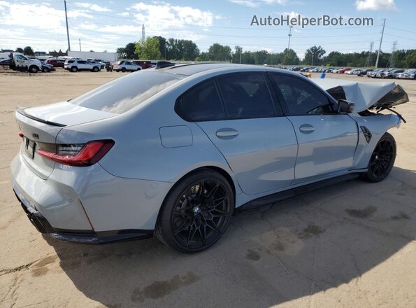 WBS43AY09NFM26026 2022 BMW M3 Gray Tył prawy