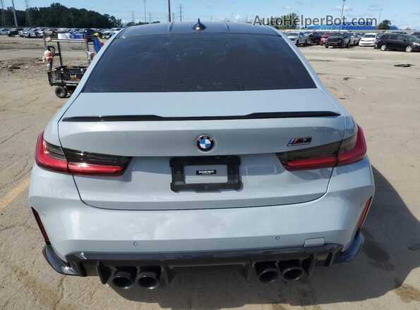 WBS43AY09NFM26026 2022 BMW M3 Gray Widok z tyłu