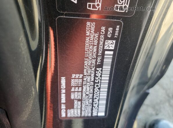 WBS43AZ02PCL55464 2023 BMW M4 Black Vista del compartimento del motor