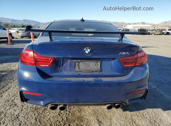 WBS4Y9C59JAC87772 2018 BMW M4 Blue Rear view