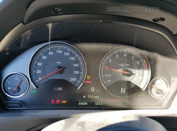 WBS4Y9C59JAC87772 2018 BMW M4 Blue Instrument cluster view