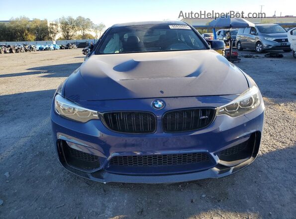 WBS4Y9C59JAC87772 2018 BMW M4 Blue Front view