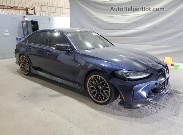WBS53AY05MFL24600 2021 BMW M3 Blue Передня права чверть