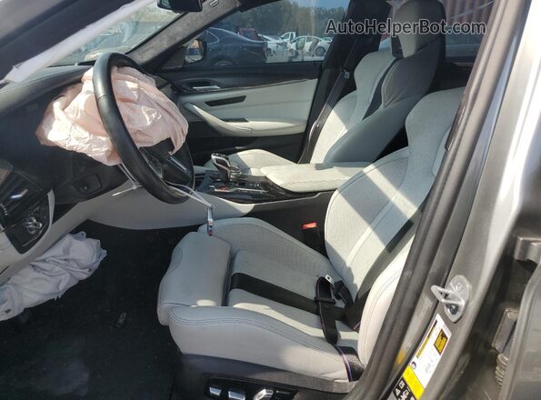 WBS83CH03MCG36024 2021 BMW M5 Gray Vista interior delantera