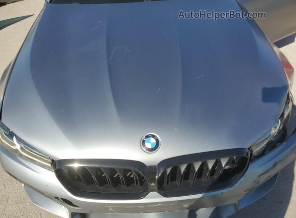 WBS83CH07MCG71682 2021 BMW M5 Gray Widok wnętrza z tyłu