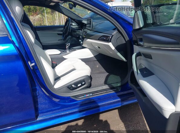 WBS83CH08MCF69064 2021 BMW M5 Blue წინა სალონის ხედი