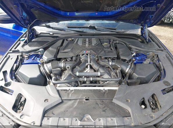 WBS83CH08MCF69064 2021 BMW M5 Blue უკანა ხედი