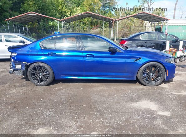 WBS83CH08MCF69064 2021 BMW M5 Blue უკანა სალონის ხედი