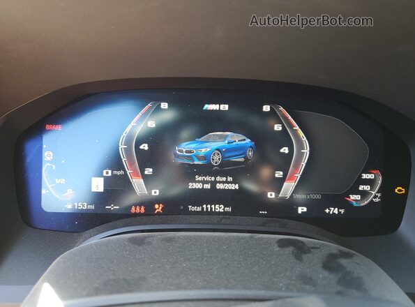 WBSGV0C08PCM43252 2023 BMW M8 Blue ხელსაწყოთა პანელის ხედი