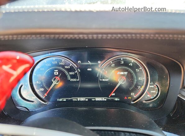 WBSJF0C51JB283775 2018 BMW M5 Gray Вид щитка приладів