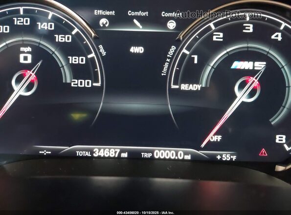 WBSJF0C56KB285457 2019 BMW M5 Blue 