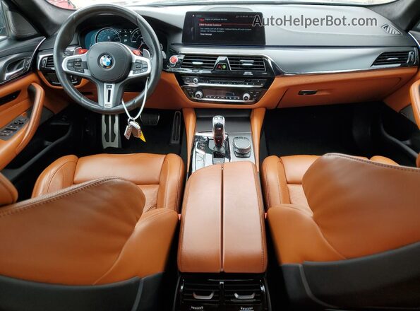 WBSJF0C57JB282971 2018 BMW M5 Blue Вид панелі приладів