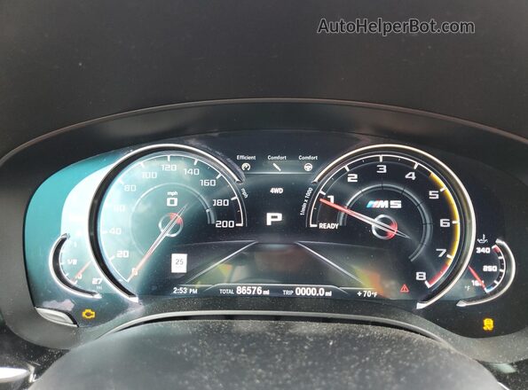 WBSJF0C57JB282971 2018 BMW M5 Blue Вид щитка приладів