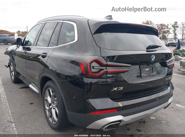 WBX57DP06NN176045 2022 BMW X3 Black Հետևի ձախ