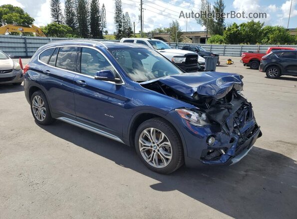 WBXHT3C36H5F82630 2017 BMW X1 Blue Առջևի աջ
