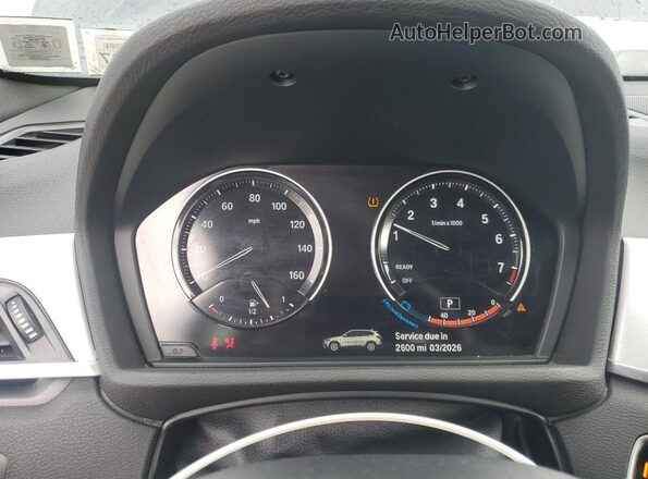 WBXHT3C57K5N57743 2019 BMW X1 Black Instrument cluster view