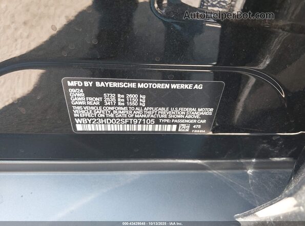 WBY23HD02SFT97105 2025 BMW I4 Черный Вид подкапотного пространства