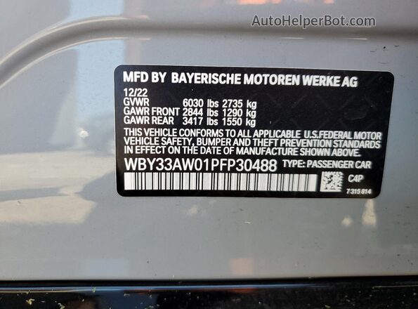 WBY33AW01PFP30488 2023 BMW I4 Серый Вид подкапотного пространства