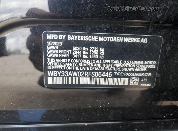 WBY33AW02RFS06446 2024 BMW I4 Black 