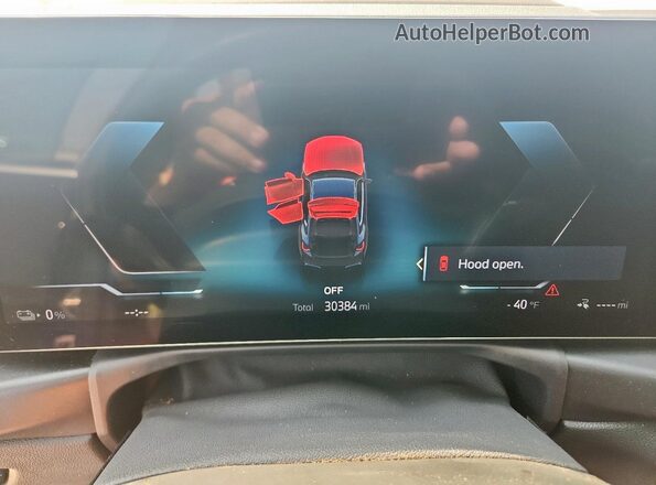 WBY43AW07PFR30926 2023 BMW I4 Black ხელსაწყოთა პანელის ხედი