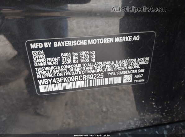 WBY43FK09RCR89225 2024 BMW OTHER Gray Engine compartment view