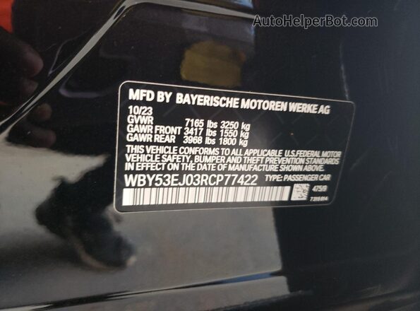 WBY53EJ03RCP77422 2024 BMW OTHER Black Вид підкапотного простору