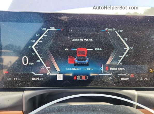 WBY73AW06RFS90322 2024 BMW I4 Blue Widok zestawu wskaźników