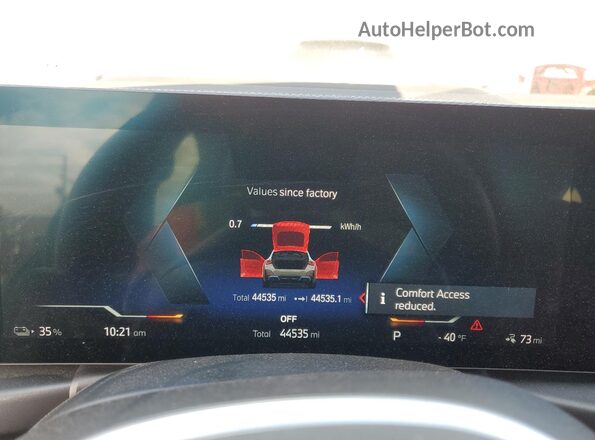 WBY73AW07NFN15938 2022 BMW I4 Gray Սարքավորումների վահանակի տեսք