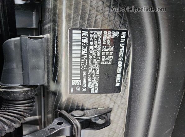 WBY8P2C05M7H77245 2021 BMW I3 Черный Вид подкапотного пространства