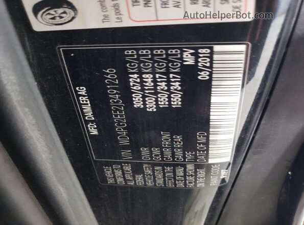 WD4PG2EE2J3491266 2018 MERCEDES-BENZ METRIS Black Vista interior de 360 grados