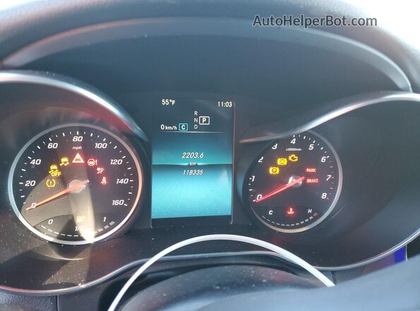 WDC0G8EB8LF723126 2020 MERCEDES-BENZ GLC-CLASS Black Instrument cluster view