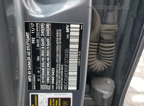 WDC0J6EB9JF373430 2018 MERCEDES-BENZ GLC-CLASS Серый Вид подкапотного пространства