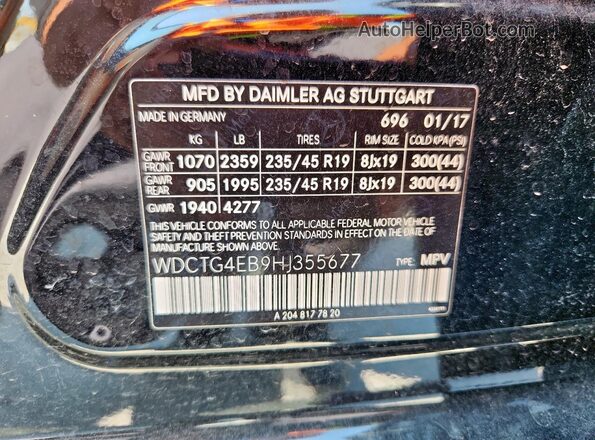 WDCTG4EB9HJ355677 2017 MERCEDES-BENZ GLA Black 