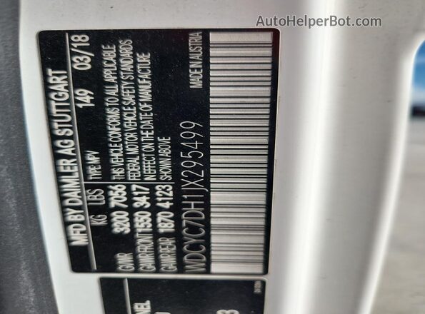WDCYC7DH1JX295499 2018 MERCEDES-BENZ G-CLASS White 