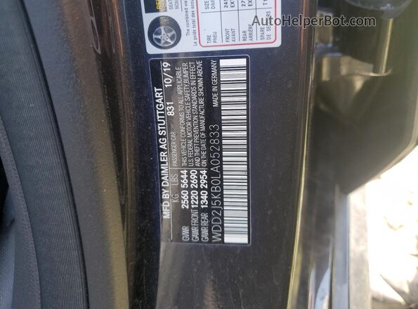 WDD2J5KB0LA052833 2020 MERCEDES-BENZ CLS-CLASS Black Engine compartment view